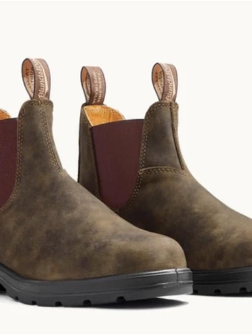 Blundstone Men’s Olive/Burgundy Chukka Pull-On Boots